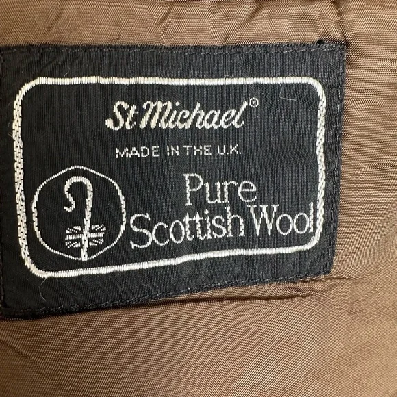 VTG Harris Tweed Brown Wool Blazer Jacket Pure Scottish Wool Men Sz 44 London - Picture 6 of 12